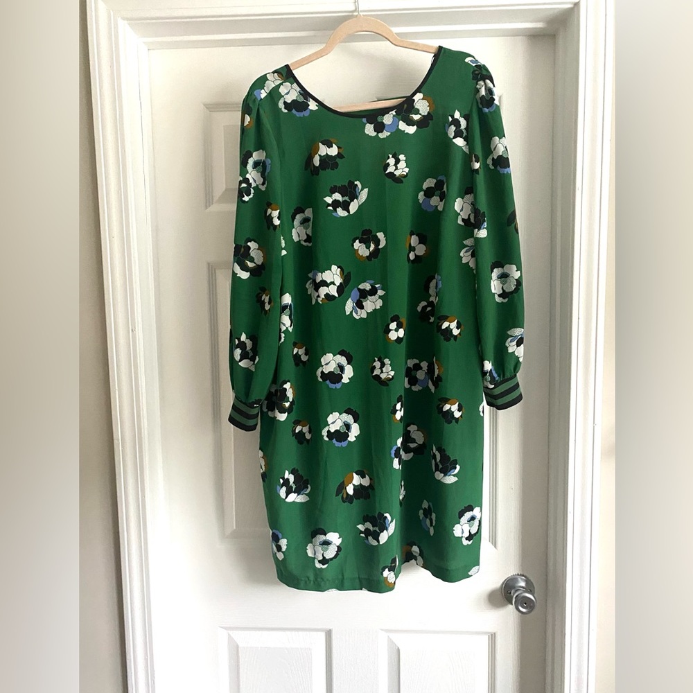 NWT ELOQUII Green Floral Shift Dress